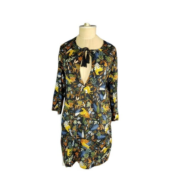 J CREW 100% Cotton Jungle Print Tunic Dress Size Small - Picture 1 of 4